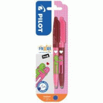 LOT DE 4 - PILOT STYLO ROLLER FRIXION BALL 07 FRIENDS 'BESTIE FLOWERS'