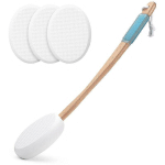 CREA - LOTION APPLICATOR FOR BACK, DEVICE TO APPLY LOTION TO YOUR BACK WITH LONG HANDLED, 17 INCHES BACK MOISTURIZER APPLICATOR WITH 4 REPLACEABLE