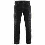 PANTALON DE TRAVAIL SERVICES DENIM STRETCH NOIR TAILLE 52 - BLAKLADER