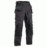 PANTALON DE TRAVAIL X1900 ARTISAN CORDURA® NYCO GRIS FONCÉ/NOIR T:52 - BLAKLADER