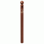 POTELET CENDRIER Ø 76 MM POMMEAU BOULE - ZINC ASPECT CORTEN - PROCITY