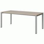TABLE MALIBU 180X80 T5 SOUDÉ STRA ABS ACACIA/GRIS 9006