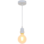 LAMPE SUSPENSION DESIGN EN MÉTAL BLANC COMPATIBLE AMPOULE LED E27