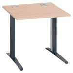 BUREAU DROIT L 80 CM PIÈTEMENT EXCELLENS MÉTAL PLUS CHÊNE CLAIR / ANTHRACITE