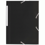 LOT DE 2 - CHEMISE À ÉLASTIQUE 3 RABATS PLASTIQUE BRUNEAU 24 X 32 CM DOS 3 CM NOIRE