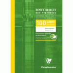 LOT DE 10 - COPIES DOUBLES SOUS ÉTUI A4 100 PAGES NON PERFORÉES PETITS CARREAUX
