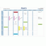 PLANNING MAGNÉTIQUE MENSUEL 8 COLONNES EXACOMPTA