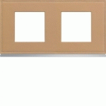 PLAQUE 2P H71 CORD LEATHER - APPAREILLAGE MURAL GALLERY HAGER WXP5112