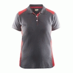 POLO FEMME GRIS/ROUGE TAILLE L - BLAKLADER