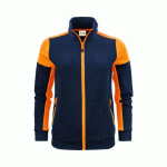 PRINTER PRIME PRIME SWEATSHIRT FULLZIP FEMMES MARINE/ORANGE FLUO - TAILLE XL