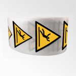 ROULEAU DE PICTOS - DANGER SURFACE GLISSANTE - W011 - ISO 7010  - 25 MM