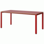 TABLE MALIBU 180X80 T6 SOUDÉ STR ALAISÉ ROUG U321/ROUGE 3020 - MANUTAN EXPERT