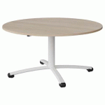 TABLE MALIBU Ø 120 T3 PC STRA ABS ACACIA/BLC 9016