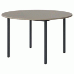 TABLE MALIBU Ø 120 T5 4P STRA ABS GRIS U727/GRIS 7016