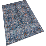 TAPIS SALON EN POLYESTER BLEU - 100X200CM - BLEU - WELLHOME