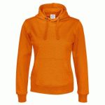 COTTOVER SWEATSHIRT À CAPUCHE FEMME - CERTIFIÉ GOTS ORANGE - TAILLE XXL