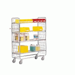 DESSERTE À PLATEAUX CHARGE MAXI 200 KG - 3 PLATEAUX 138X46X112 CM - MANUTAN COLLECTIVITÉS