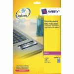 ETIQUETTE ULTRA RÉSISTANTE LASER 26,4 X 10 MM AVERY L6008-20 GRISE - POCHETTE DE 3780
