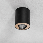 EULUNA SPOT PLAFOND SET RÉGLABLE, NOIR, INTÉRIEUR DORÉ