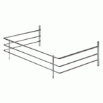 GRILLE DE POURTOUR POUR TIROIR AVEC ESPACE SOUS LE SIPHON -ASPECT CHROME HETTICH