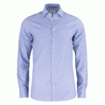 J.HARVEST & FROST PB48 JACQUARD CHEMISE REGULAR FIT HOMMES MOTIF BLEU - TAILLE S