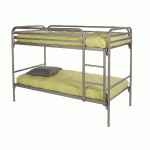 LIT SUPERPOSÉ EVOLUTION 80X190 CM SOMMIER AGGLOMÉRÉ COLORIS TAUPE - MANUTAN COLLECTIVITÉS