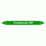 LOT DE 5 - MARQUEUR TUYAUTERIE - CONDENSATS BP - VINYLE LAMINÉ - NFX 08-105 450 X 52 MM