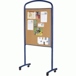 PANNEAU AFFICHAGE FOND LIÈGE SUR PIEDS SANS ROULETTE GRIS - MANUTAN COLLECTIVITÉS