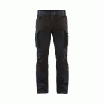 PANTALON DE TRAVAIL MAINTENANCE DENIM STRETCH 2D BLEU FONCÉ/NOIR D124 - BLAKLADER