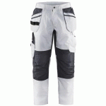 PANTALON DE TRAVAIL PEINTRE STRETCH BLANC/GRIS FONCÉ TAILLE 52 - BLAKLADER