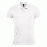 POLO PERSONNALISABLE HOMME BLANC MULTITECH PES