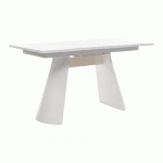 TABLE EXTENSIBLE DESIGN LAQUÉ BLANC 200/260 CM EKLIPS
