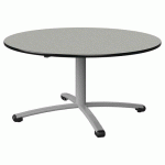 TABLE MALIBU Ø 120 T3 PC STR ISOSON GRIS 1400/NOIR GRIS 9006