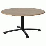 TABLE MALIBU Ø 120 T3 PC STRA ALAISÉ CHÊNE 1146/NOIR 9005