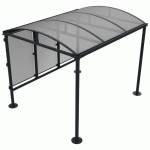 ABRI OZ 2.80 M TOIT PMMA ALVÉOL. 1 COTÉ PMMA MÉTAL GRIS 7016 - BUTON DESIGN