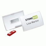 BADGE DURABLE CLICKFOLD À AIMANT 40 X 75 MM - BOÎTE DE 10