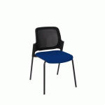 CHAISE ASPEN DOSSIER MAILLE - ACCROCHABLE - BLEU FONCÉ