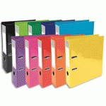 CLASSEUR A LEVIER EXACOMPTA IDERAMA - EN CARTON PELLICULE - DOS 7 CM - A4+ -COLORIS ASSORTIS  - LOT DE 10