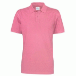 COTTOVER POLO MANCHES COURTES HOMME - CERTIFIÉ GOTS ROSE - TAILLE XXXL