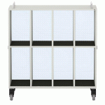 MEUBLE BAS SHIFT+ LANDSCAPE MÉL POUR CARTABLES 8 CASES - GRIS ANDES - BLEU CLAIR - MANUTAN COLLECTIVITÉS