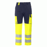 PROJOB 6501 PANTALON POLYCOTON - EN ISO 20471 CLASSE 2 JAUNE/MARINE - TAILLE 42