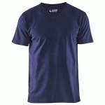 T-SHIRT COL V MARINE TAILLE XXXL - BLAKLADER