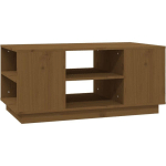 TABLE BASSE MARRON MIEL 90X49X40,5 CM BOIS MASSIF DE PIN