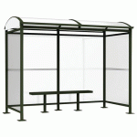 ABRI BUS BELLECOMBE 308X160 M+BANC MÉTAL 180 M ANTHRACITE