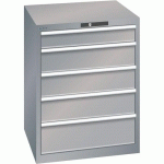 ARMOIRE GRIS PIGEON 717X725X850 AVEC 5 TIR. 75KG - LISTA