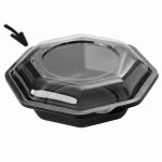 COUVERCLE CRISTAL POUR SALADIER NOIR POUR UTILISATION FROIDE -5°C / +80°C