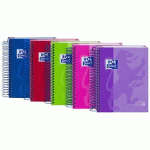LOT DE 5 - CAHIER À SPIRALE EUROPEAN BOOK TOUCH, A6, QUADRILLÉ