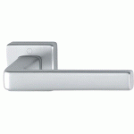 POIGNÉES DE PORTE SUR ROSACES ALUMINIUM ANODISÉ - CHROMÉ SATINÉ DUBLIN - BEC-DE-CANE - 20 PAIRES HOPPE