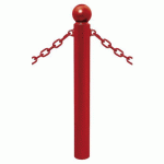POTELET PROVINCE Ø114 MM CHAINES 2 ANNEAUX BOULE ROUGE 3004 - PROCITY