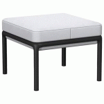 POUF BAS LOTUA TISSU 100% POLYESTER GIS CLAIR - SOKOA